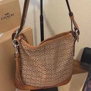 Coach Micro C Signature Canvas Hobo Bag Style # 10417